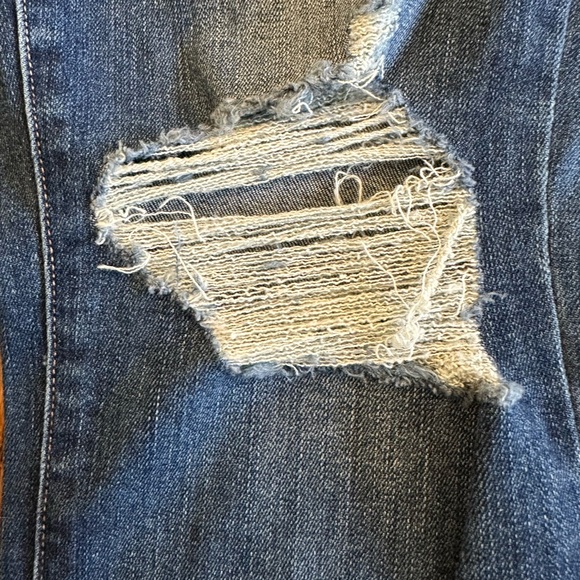 Medium Blue Distressed Skinny Jeans - Picture 5 of 6